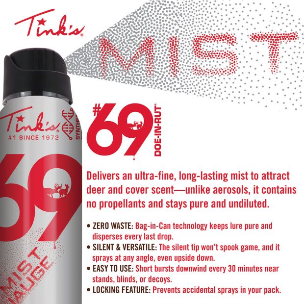 Tink's #69 Doe-In-Rut Hot Shot Synthetic Mist | 3oz. | W5260