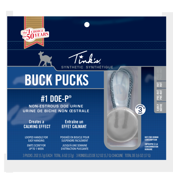 Tink's Synthetic #1 Doe-P Buck Pucks - 3 Pack