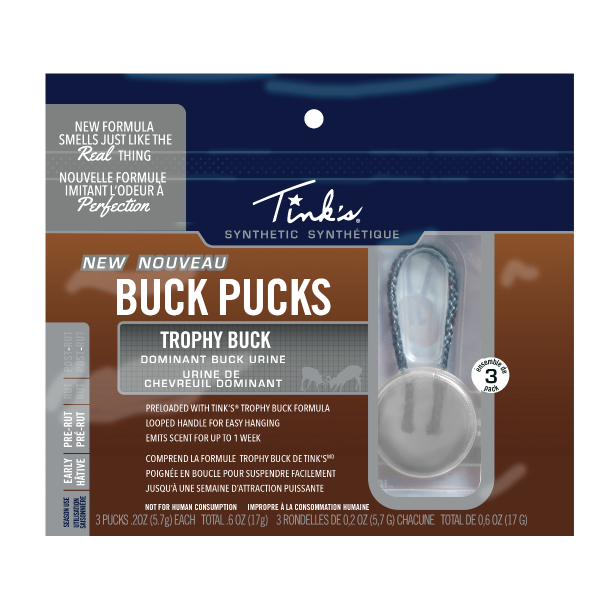 Tink's Synthetic Trophy Buck Buck Pucks - 3 Pack