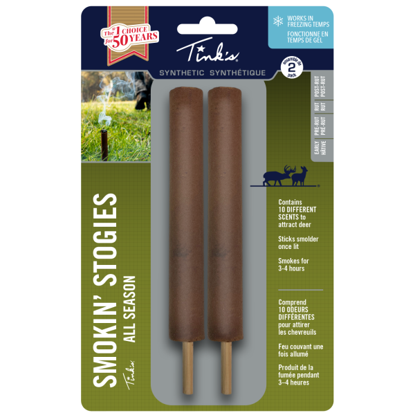 thumbnail image 2 of Tink's All Season Smokin' Sticks - 6 Pack Deer Attractant & Scent Cover For Hunting 2 of 14