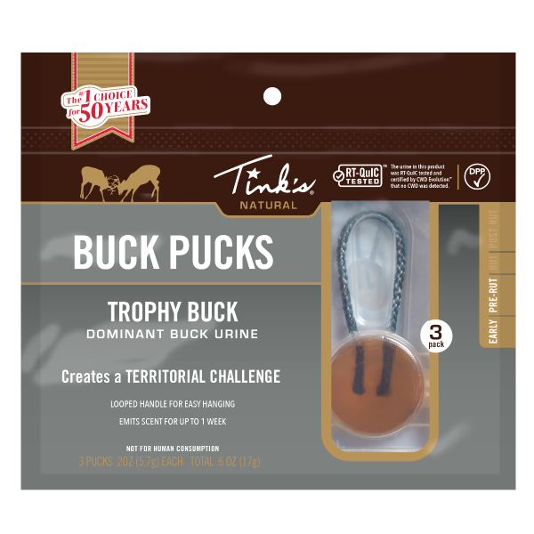 Tink's Trophy Buck Buck Pucks - 3 Pack
