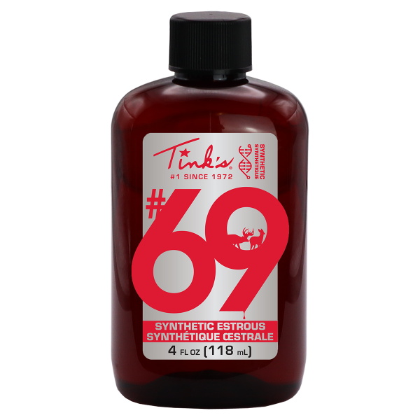 Tink's® #69 Synthetic Plastic Squeeze Bottle 4oz. front of bottle standing upright - W5259