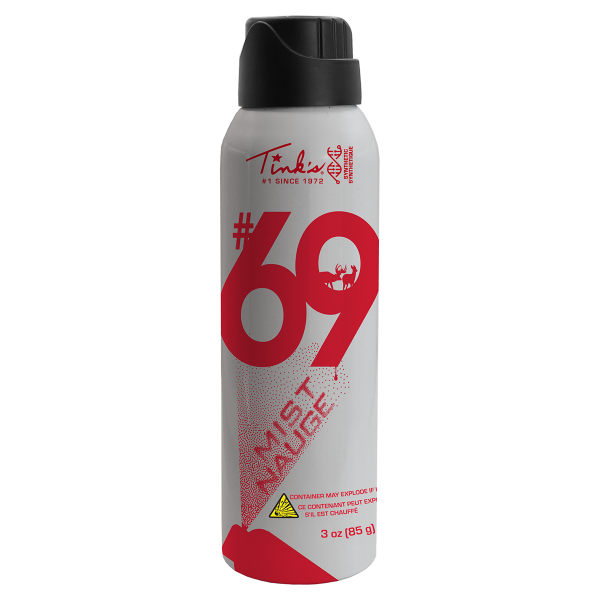 Tink's® #69 Doe-In-Rut® Hot Shot® Synthetic Mist - 3oz. upright aerosol can on white background - W5260