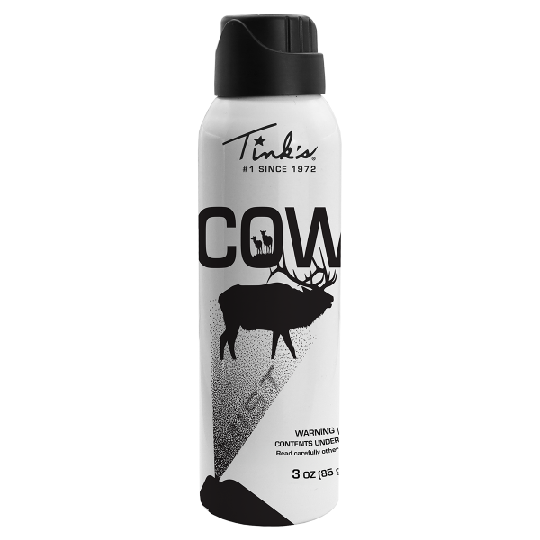 Tink's® Cow Elk Hot Shot® Mist - 3oz. upright spray can with elk silhouette - W5330