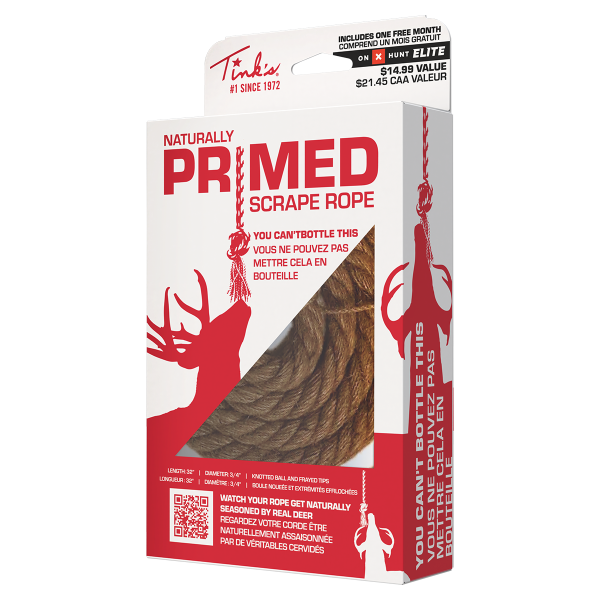 Naturally PRIMED Scrape Rope boxed rope visible through cutaway window - W5946