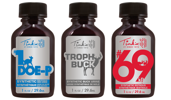 Tink's Synthetic Hunt Success Kit three bottles standing side by side - W5999