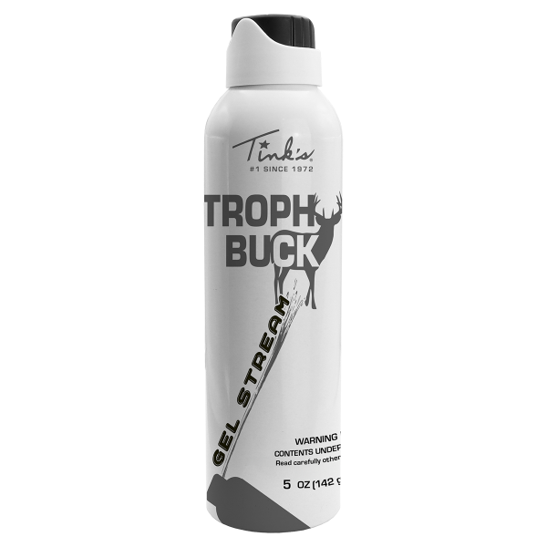 Tink's® Trophy Buck Hot Shot® Gel Stream - 5 oz. upright spray can on plain background - W6262