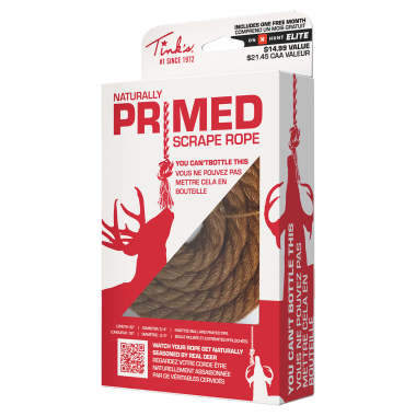 Naturally PRIMED Scrape Rope boxed rope visible through cutaway window - W5946