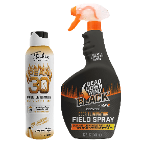 Tink’s PEAK30 Premium Doe Estrus Gel Stream + Dead Down Wind BLACK Premium Field Spray 32 oz aerosol can - B-W6264-137320